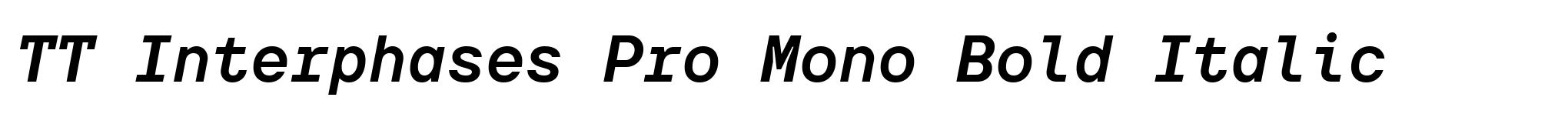 TT Interphases Pro Mono Bold Italic image