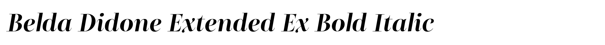 Belda Didone Extended Ex Bold Italic image