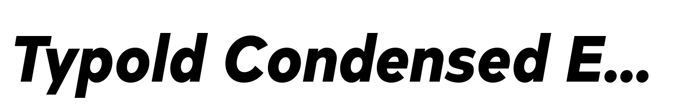 Typold Condensed Extra Bold Italic