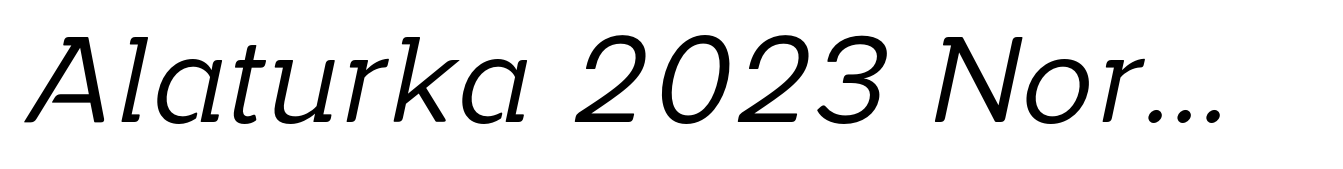 Alaturka 2023 Normal Light Italic