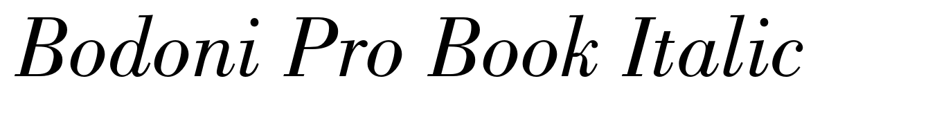 Bodoni Pro Book Italic