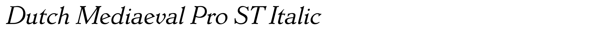 Dutch Mediaeval Pro ST Italic image