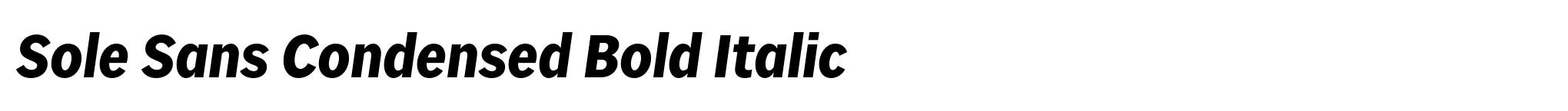 Sole Sans Condensed Bold Italic image