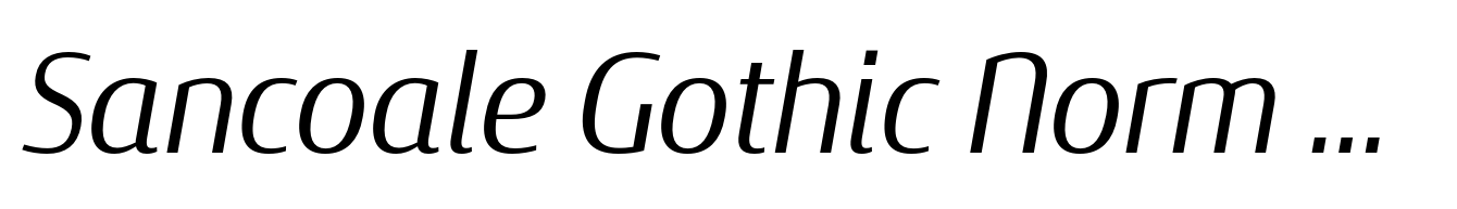 Sancoale Gothic Norm Regular Italic