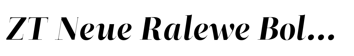 ZT Neue Ralewe Bold Expanded Italic