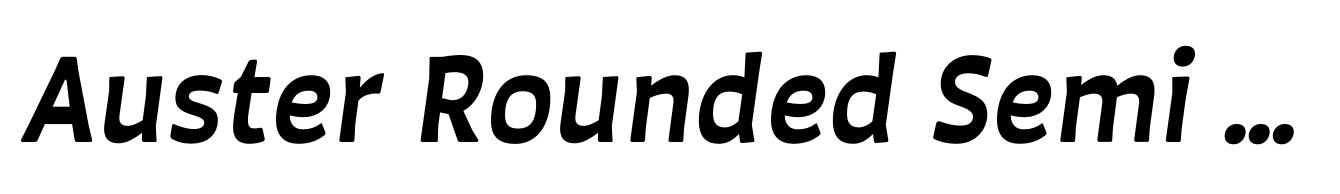 Auster Rounded Semi Bold Italic