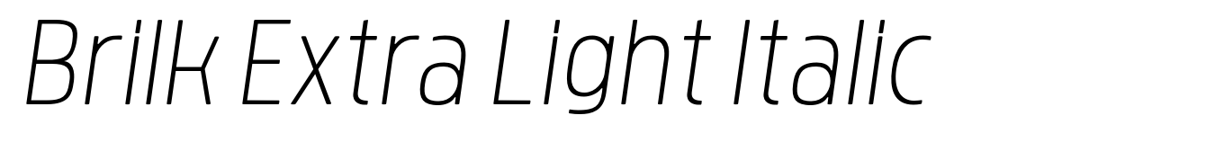 Brilk Extra Light Italic