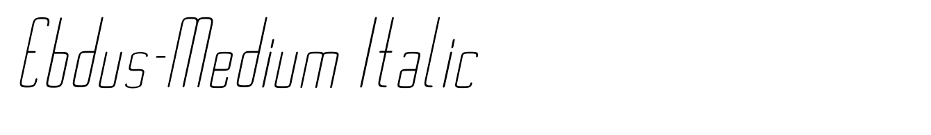 Ebdus-Medium Italic