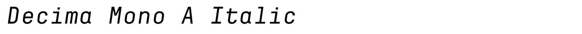 Decima Mono A Italic image