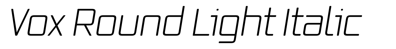 Vox Round Light Italic