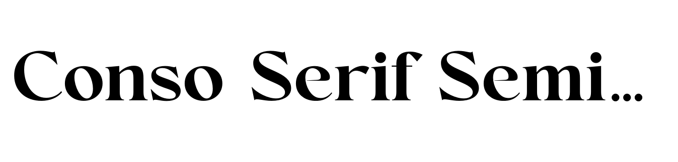Conso Serif Semi Bold