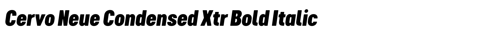 Cervo Neue Condensed Xtr Bold Italic image