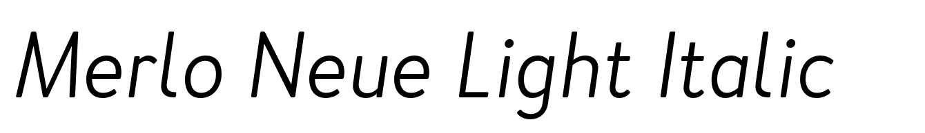 Merlo Neue Light Italic