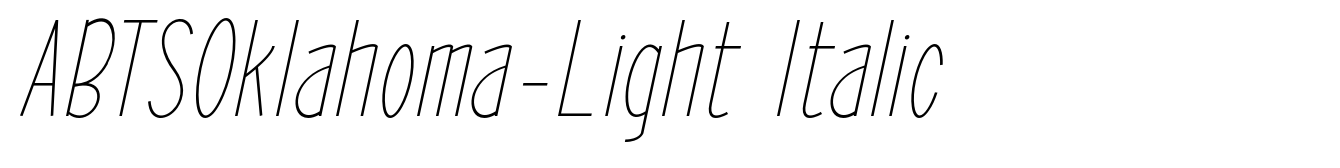ABTSOklahoma-Light Italic