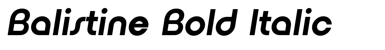 Balistine Bold Italic