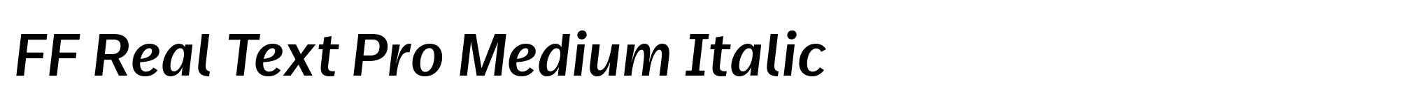 FF Real Text Pro Medium Italic image