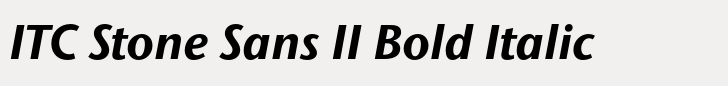ITC Stone Sans II Std Bold Italic
