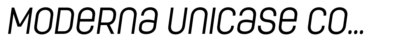 Moderna Unicase Condensed Light Italic