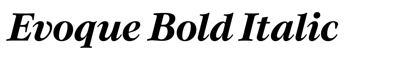 Evoque Bold Italic