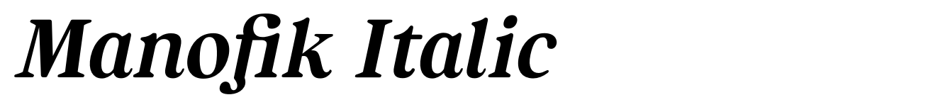 Manofik Italic