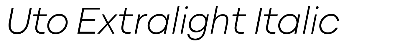 Uto Extralight Italic