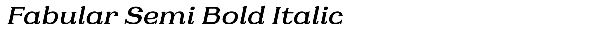 Fabular Semi Bold Italic image