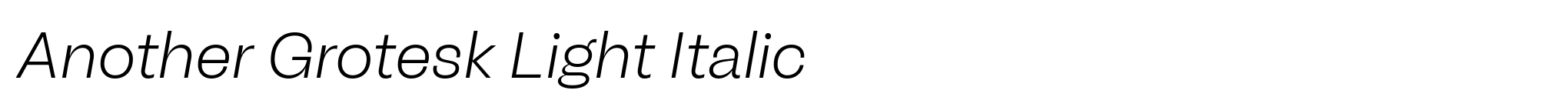 Another Grotesk Light Italic image