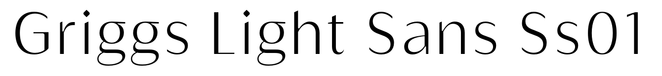 Griggs Light Sans Ss01