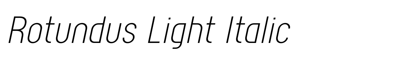 Rotundus Light Italic