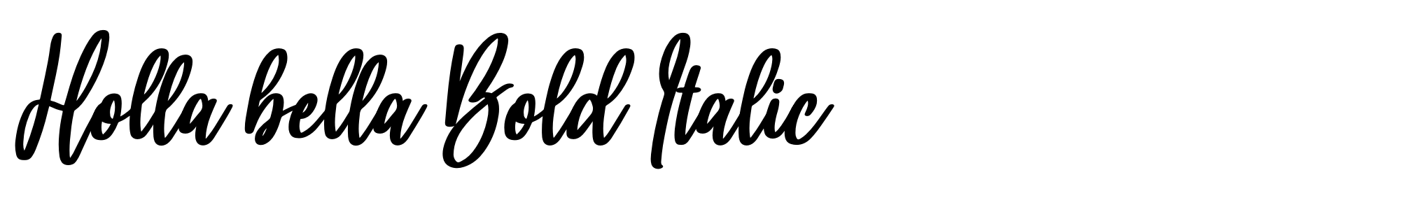 Holla bella Bold Italic image
