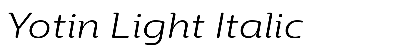 Yotin Light Italic