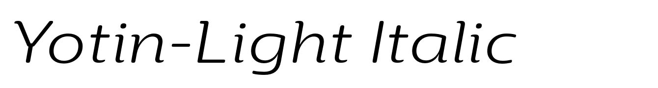Yotin-Light Italic