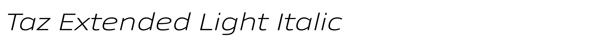 Taz Extended Light Italic image
