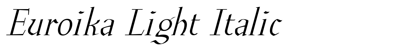 Euroika Light Italic