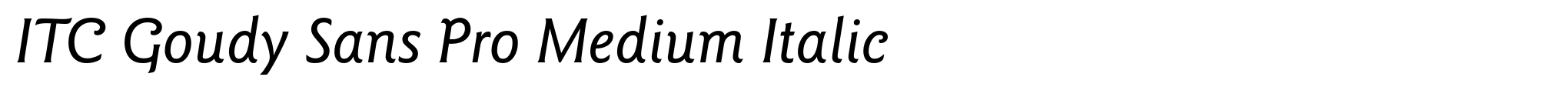 ITC Goudy Sans Pro Medium Italic image