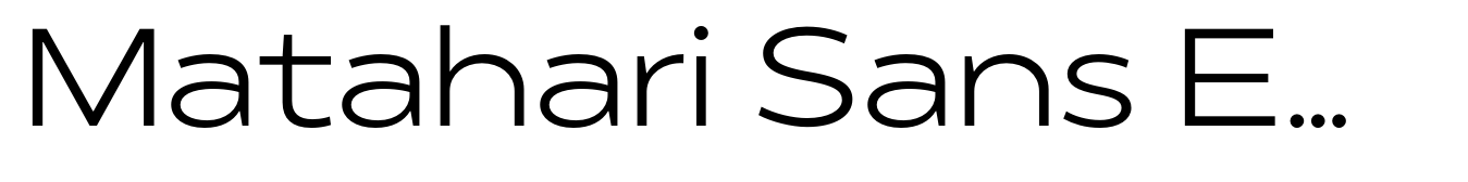 Matahari Sans Extended Regular