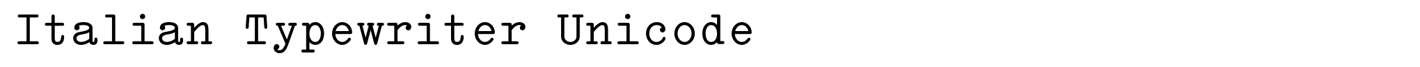 Italian Typewriter Unicode image