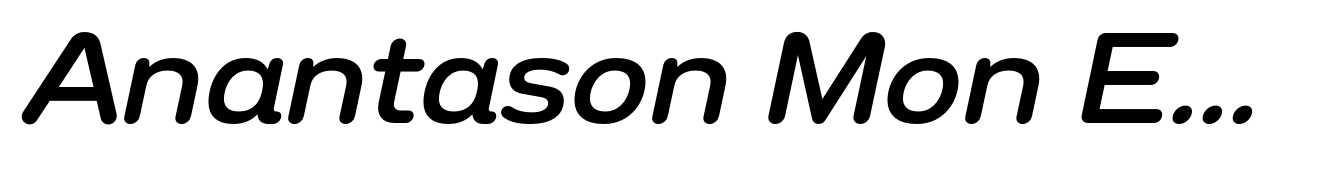 Anantason Mon Expanded Medium Italic