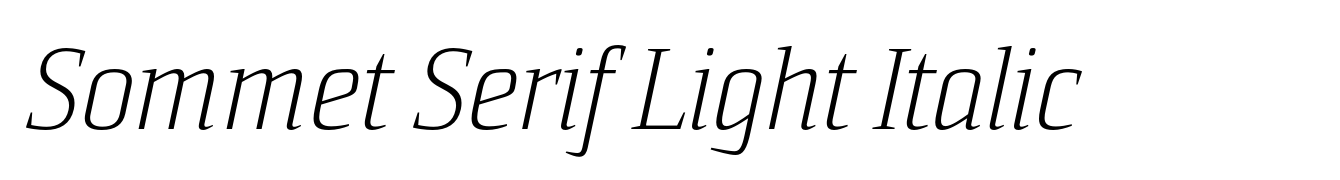 Sommet Serif Light Italic
