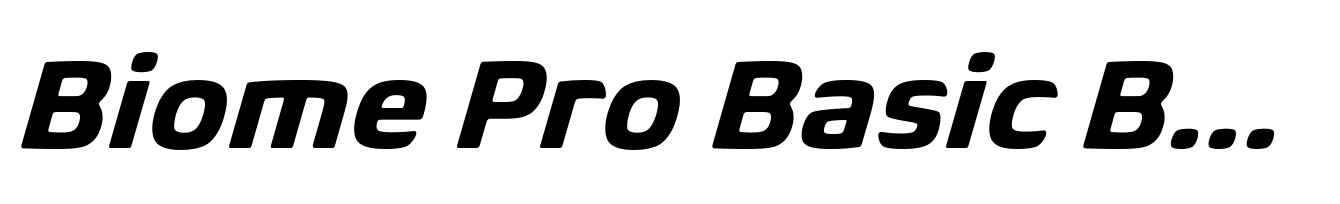 Biome Pro Basic Bold Italic