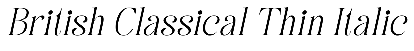 British Classical Thin Italic