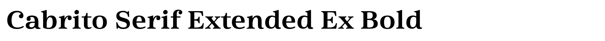 Cabrito Serif Extended Ex Bold image