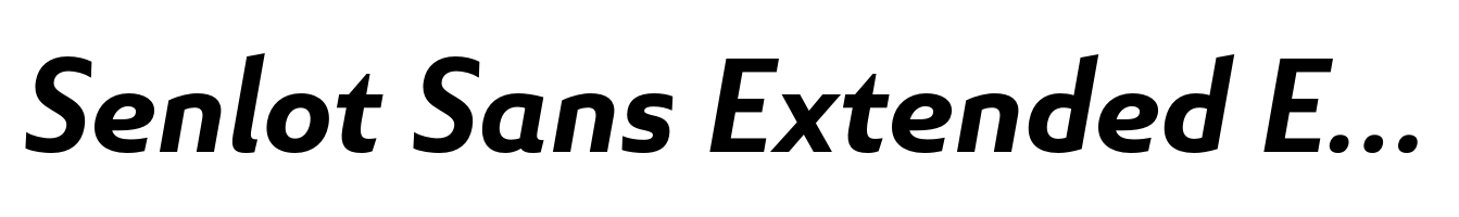 Senlot Sans Extended Ex Bold Italic
