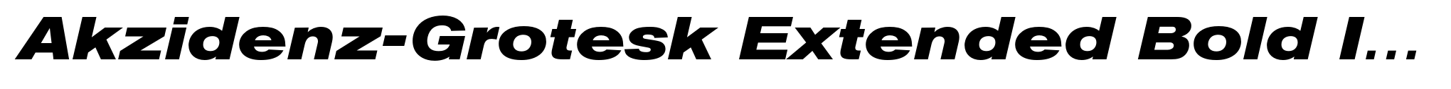 Akzidenz-Grotesk Extended Bold Italic image