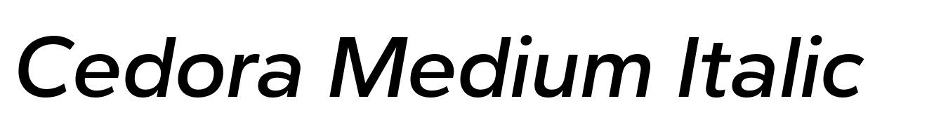 Cedora Medium Italic