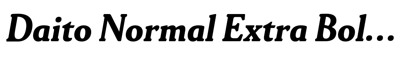 Daito Normal Extra Bold Italic