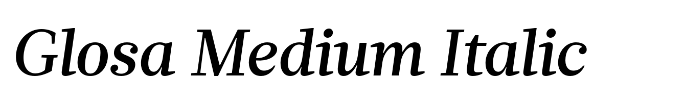 Glosa Medium Italic