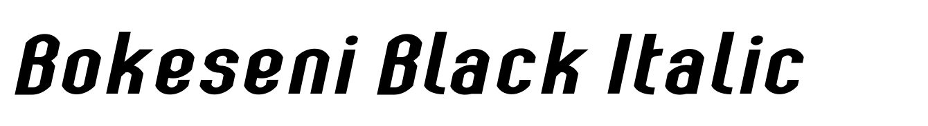 Bokeseni Black Italic