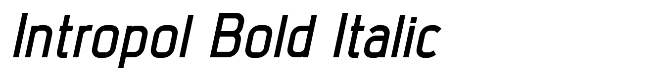 Intropol Bold Italic