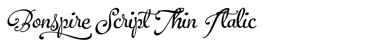 Bonspire Script Thin Italic